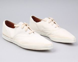 Keds Super Rare Vtg des années 1950 pointu orteil toile baskets 8.5 femme USA fou homme