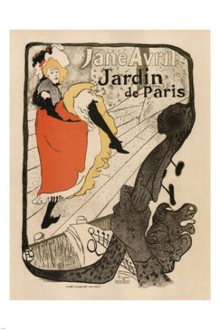 JANE AVRIL vintage AD poster TOULOUSE LAUTREC france 1893 24X36 ART classic  | eBay