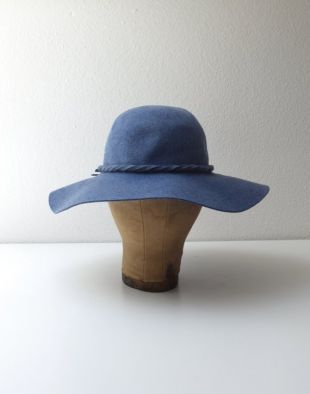 des années 70 chapeau mou / Betmar bleu laine chapeau feutré, bord large chapeau Boho / taille s