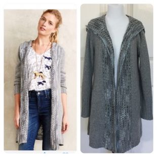 Anthropologie - Anthropologie - Ombré Stitch Hooded Cardigan by Angel ...