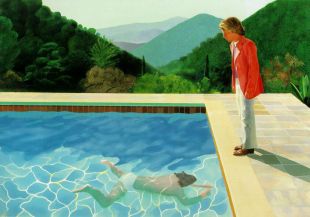Painting David Hockney : Portrait of an artist (Pool with two figures) 1972 - acrylique