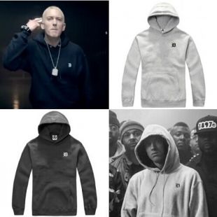 Sweatshirt grey hoody worn by Eminem in his music videos Rap God