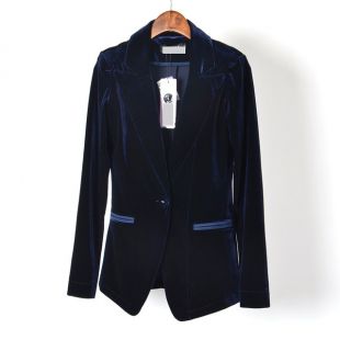 Cate Blanchett Ocean's 8 Blue Velvet Blazer Jacket - NAJ Store