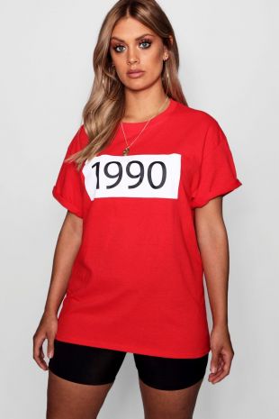 T Shirt 1990 Plus | Boohoo