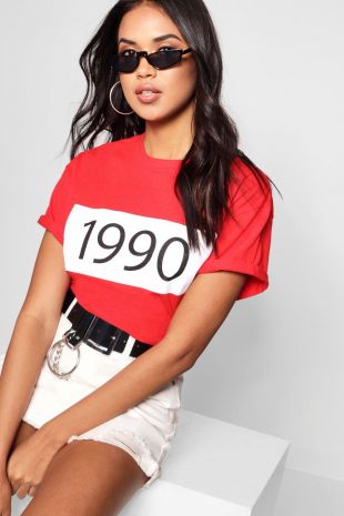 T shirt à Slogan 1990 | Boohoo