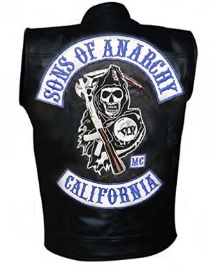 Zouq Fashions - Réplique Sons of Anarchy Gilet de moto en simili cuir ...