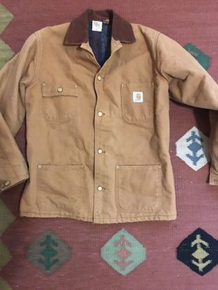 Vintage Carhartt Duck Blanket Lined Canvas Work Chore Coat Jacket 42 Tall USA  | eBay