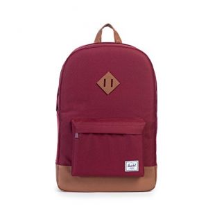 Herschel Heritage Backpack, Windsor Wine/Tan Synthetic Leather, Classic 21.5L