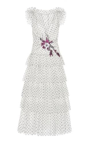 Flocked Tulle Ruffle Dress | Moda Operandi
