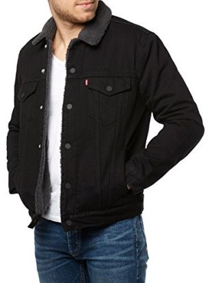 Levi's - L Blousons et Vestes Levis Type 3 Sherpa Trucker Noir