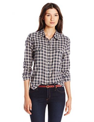 PAIGE Women's Trudy Shirt-Dark Ink Blue/Rose Dust, Small