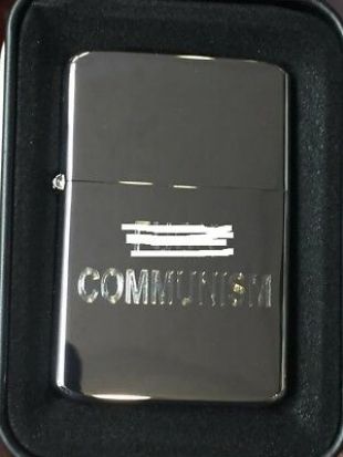 FUCK COMMUNISM lighter with Gift Box oil vertigo / Jesse Custer