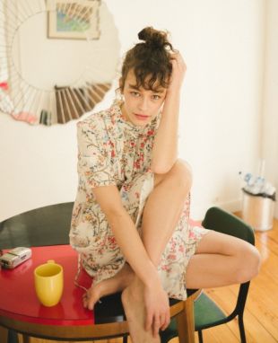 Robe soie écrue