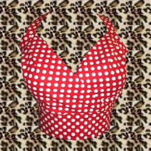 Costume Da Bagno Anni 40/50 Pin Up Rockabilly SugarShock A Pois Nero Neckholder - Foto 3