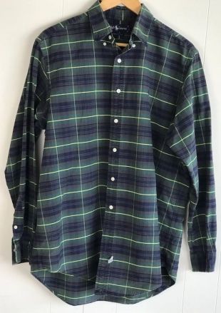 Ralph Lauren - Ralph Lauren Mens Blue Green Yellow Plaid LS Button ...