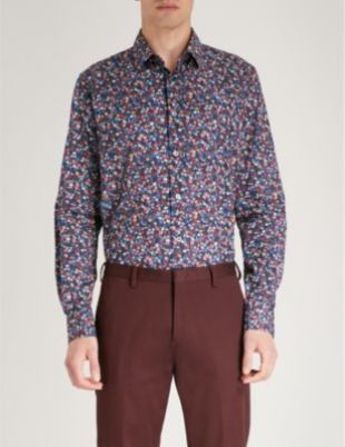 Paul Smith PAUL SMITH Slim Fit Floral Print Cotton Shirt paul-smith-paul-smith-slim-fit-floral-print-cotton-shirt
