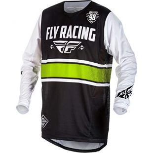 Fly Racing 2018 Youth Kinetic Jersey - Era (Medium) (Black/White)