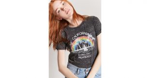 Forever 21 -  Gray California Palm Beach Graphic Tee