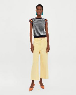 Sweater with Crochet Sleeves by Zara
