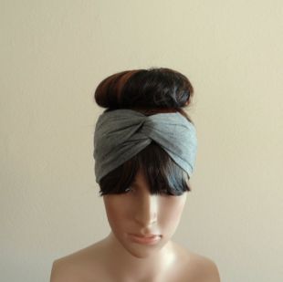 Serre tête / HeadWrap. Zandana gris