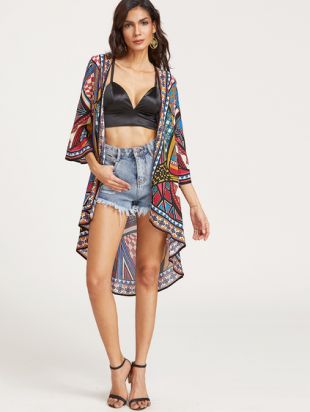 Kimono imprimé romwe