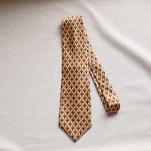 FABERGÉ Diamond pattern Italian Silk Necktie