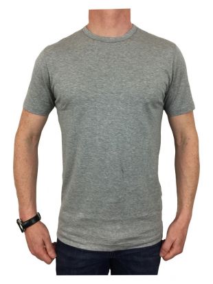 Sunspel Hommes Uni Coton T Shirt en Gris