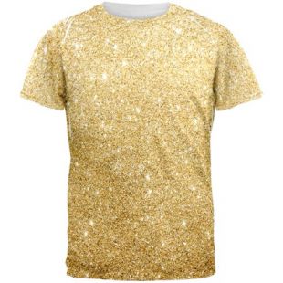 Faux Gold Glitter All Over Mens T Shirt   Walmart.com