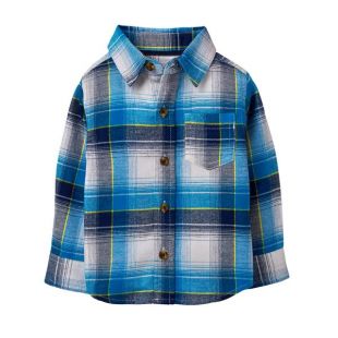 Toddler Boy Blue Raspberry Plaid Flannel Shirt by Crazy 8