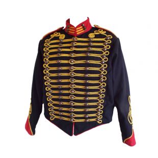 "Steampunk" Military Jacket by SDL in black + red trim & gold braid decoration | eBay