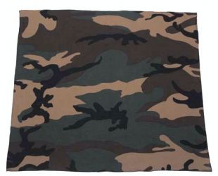 7X - 7X Bandana militaire US Army - Woodland camouflage - 55 cm x 55 cm ...