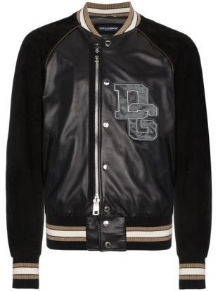 Dolce & Gabbana - Dolce & Gabbana Veste Bomber Bi matières à Logo Farfetch