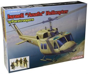 Dragon Models IAF UH-1N Helicopter with IDF (Israeli Defense Force) Paratroopers Figures ET Kit (1/35 Scale)