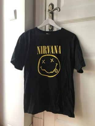 RARE Vintage 1992 Nirvana Original Tour T Shirt Smiley Face