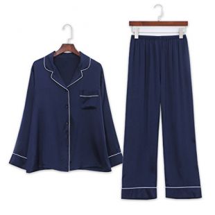 SIORO Pyjamas pour Femmes Manches Longues vêtements de Nuit Ladies Soft Loungewear PJ Set