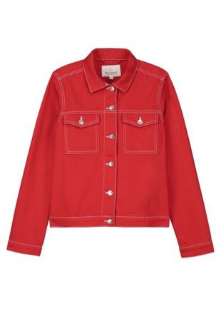 VESTE EN JEAN ROUGE VIF BIZZBEE   FEMME | Citadium