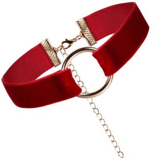 Ras de Cou Collier Court Bijoux Femme Fantaisie Couleur Rouge Rose Noir Brun Avec Sac Cadeau