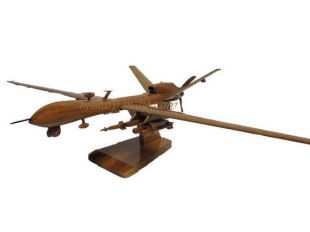 USAF MQ 9 Reaper Predator B Hunter Killer bois Drone drone fabriqué à la main en bois acajou modèle père jour retraite cadeau de Graduation