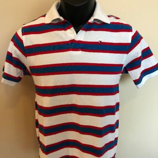 Tommy Hilfiger - 90s Tommy Hilfiger Polo Shirt Rugby Striped Logo