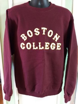 Boston College Eagles Sweatshirt Mens Large Crewneck Champion Burgundy ...