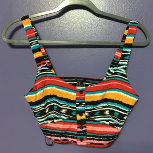 Forever 21 multicolored crop top. Size: Medium.