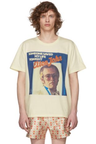 Gucci - Gucci White Elton John Print T Shirt