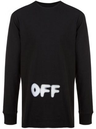 Off White Sweat Long à Logo Imprimé