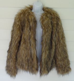 YOKI 100% Vegan Fur Coat Jacket Open Front Women's Size XL $110 Retail NWT  | eBay