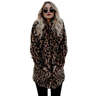 YJSFG HOUSE de haute qualité de luxe manteau en fausse fourrure pour les femmes manteau hiver chaud mode manteau léopard veste