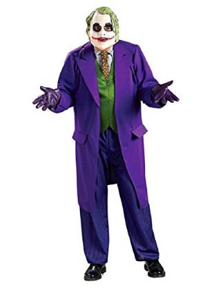 Homme Costume Batman The Dark Knight Joker avec Masque, Taille XL