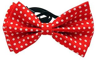 Classic Polka Dot Red Bow-tie Adjustable Formal Tuxedo Bow Tie For Valentines Day