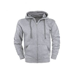 Basic Veste à Capuche Zip Hoodie Sweat à Capuche Veste/Taille XL/Couleur Gris Clair