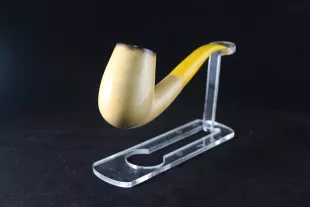 arge Bowl Lee Van Cleef Half Bent Meerschaum Pipe, Unsmoked Pipe, The Best Block Meerschaum