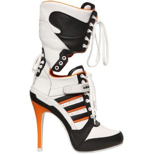 Adidas - ADIDAS BY JEREMY SCOTT 130mm Js High Heel Leather Boots ...